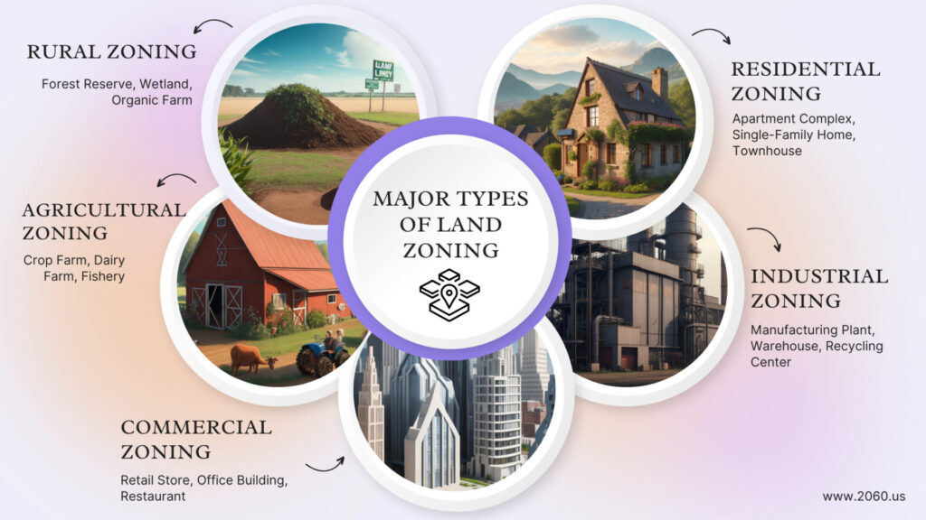 Infographics types of Land Zoning